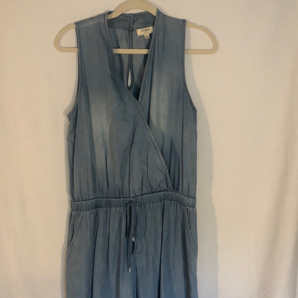 Umgee Denim Chambray Jumpsuit - image 1